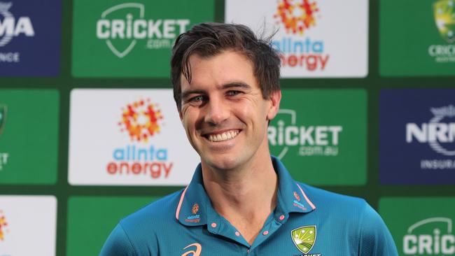 Pat Cummins speaks to the media ahead of the first Test between Australia and the West Indies at Optus Stadium. (Photo by Will Russell/Getty Images)