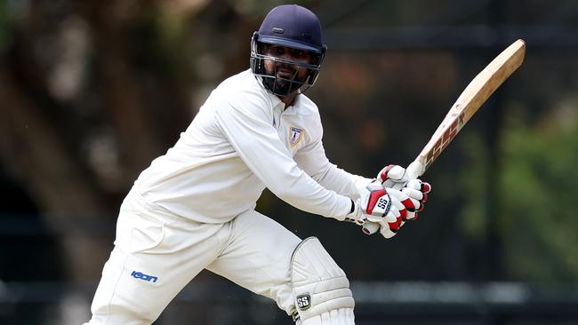 Sahan Perera in action for Noble Park. Picture: Josh Chadwick