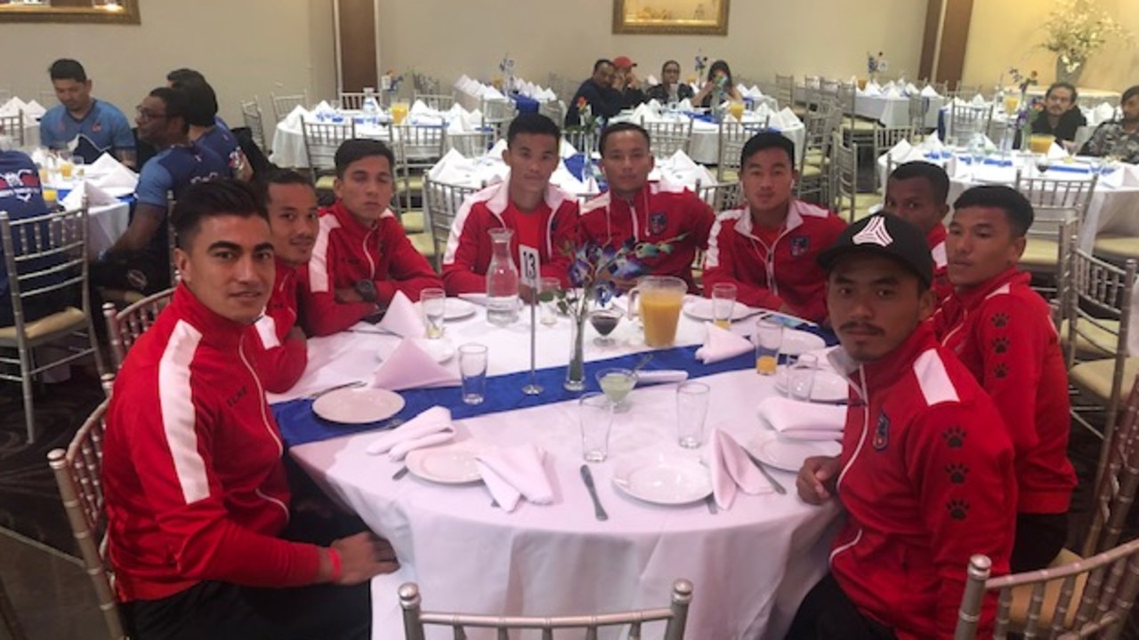 Nepal's national team meet some Australian supporters at a 'meet and greet' in Sydney.