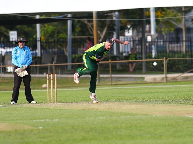 Pictured: Brenton Edwards. Rovers v Barron River at Griffiths Park. Cricket Far North 2024. Photo: Gyan-Reece Rocha.