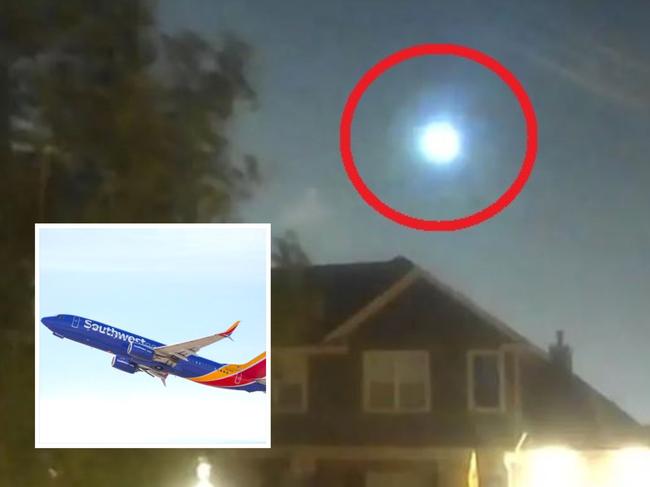 Error sees Southwest 737 fly just metres above homes. Picture: KFOR.