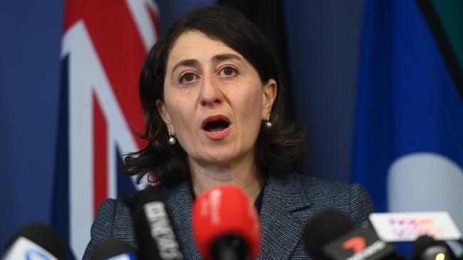 Gladys Berejiklian resigns after ICAC investigation announcement. Picture: NCA NewsWire/ Jeremy Piper