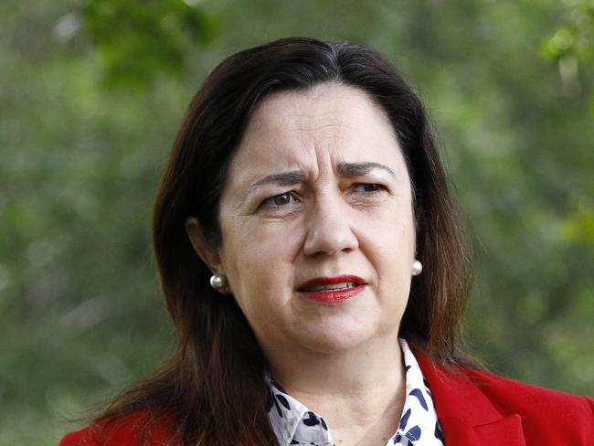 BRISBANE, AUSTRALIA - NewsWire Photos APRIL 2, 2021: Queensland Premier Annastacia Palaszczuk during a press conference in Brisbane. Picture: NCA NewsWire/Tertius Pickard