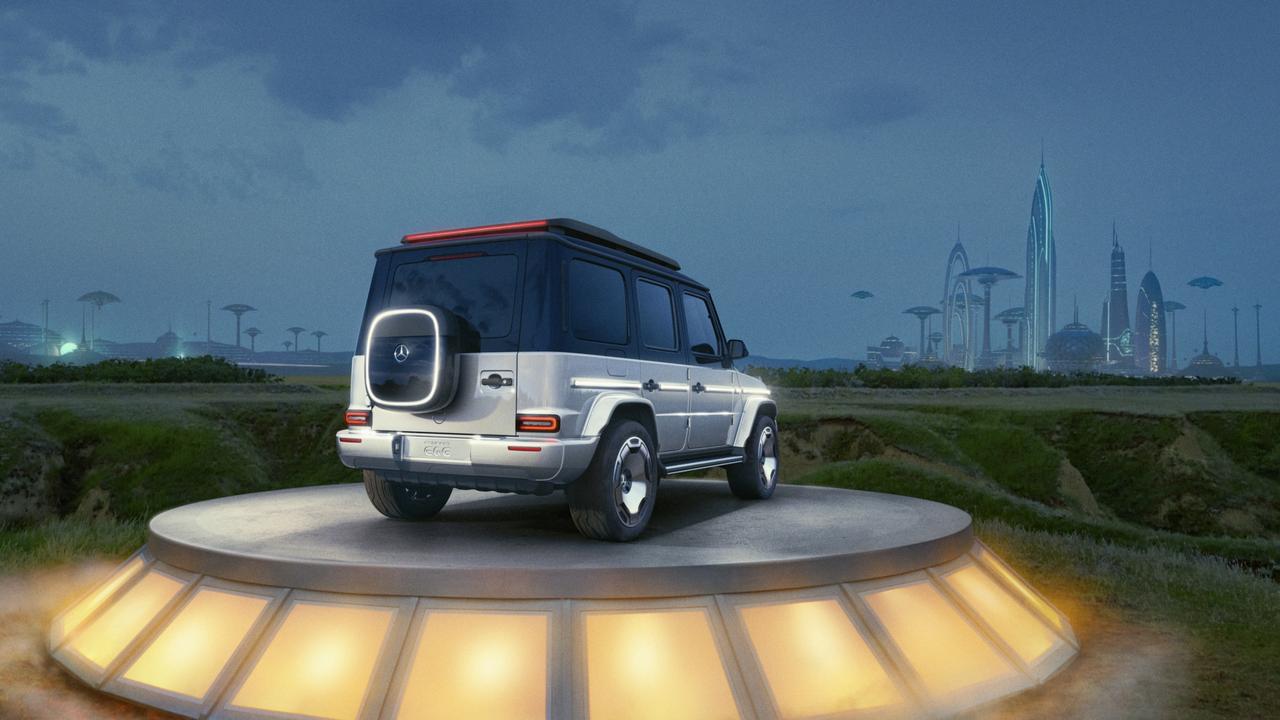 The EQG concept maintains the G-Wagen’s overall styling.