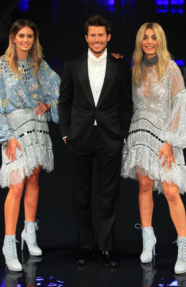 It was all smiles for Jesinta, Jason and Jess at the dress rehearsal. Picture: Toby Zerna