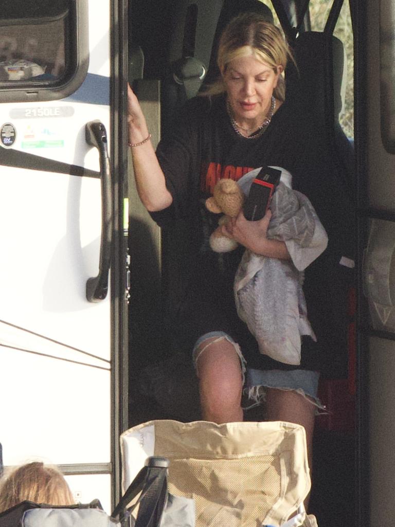Tori Spelling has been living life on the road, spending nights at campgrounds in Ventura County, CA. Picture: SplashNews.com