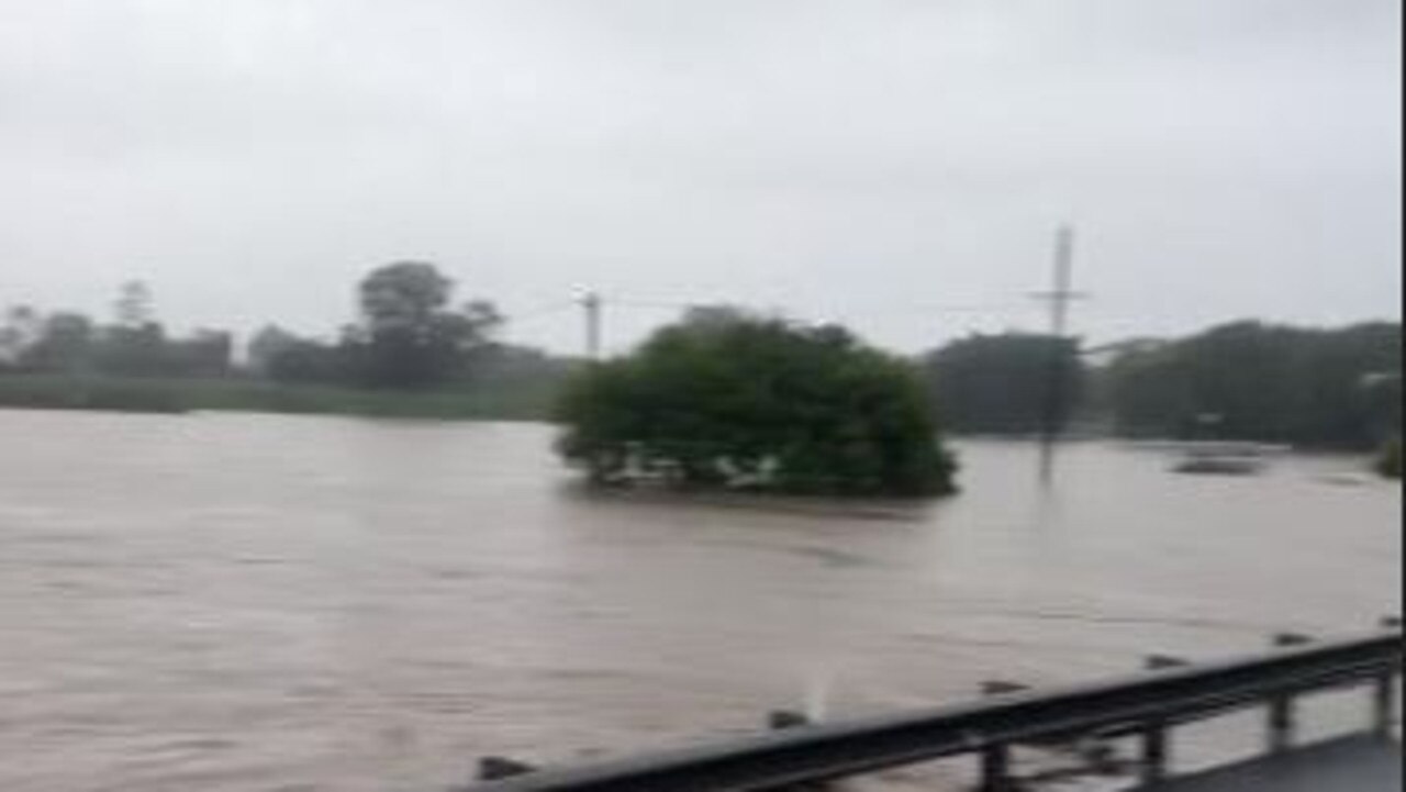 Flooding around the Pine Rivers area, which copped massive falls overnight. Picture: Zachary Mc/Facebook