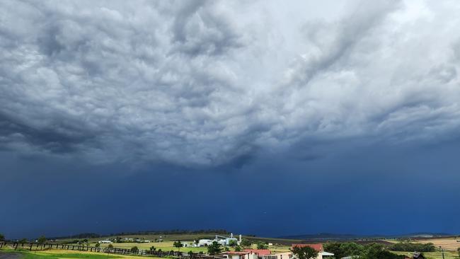 Another storm on December 21, 2031, as it sat over Toowoomba. Picture: FB/Helen Golchert