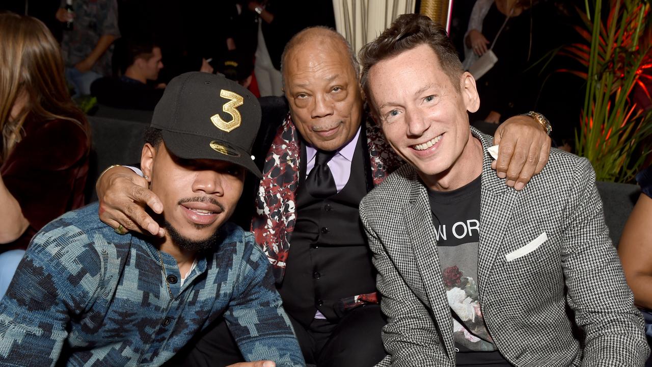 With Chance the Rapper and GQ editor-in-chief Jim Nelson in 2017. Picture: Getty Images for GQ