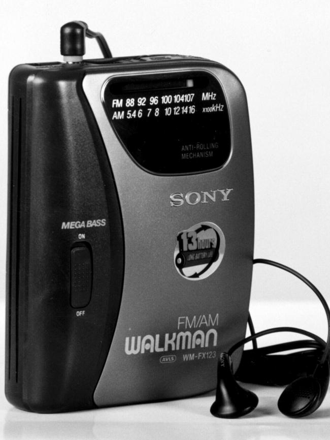 Sony’s famous walkman portable radio cassette player.