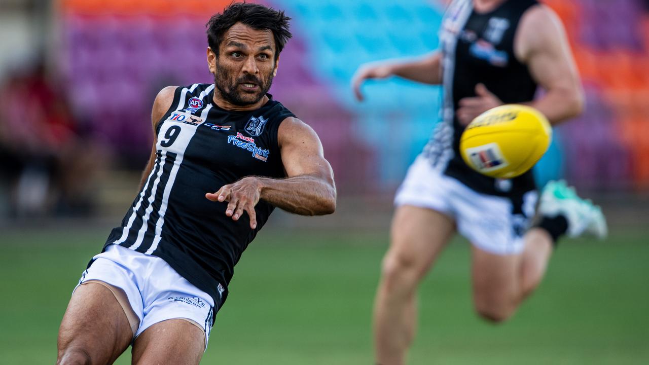 Shaun Wilson in the 2024-25 NTFL men's Round 2 match between Palmerston and Waratah. Picture: Pema Tamang Pakhrin