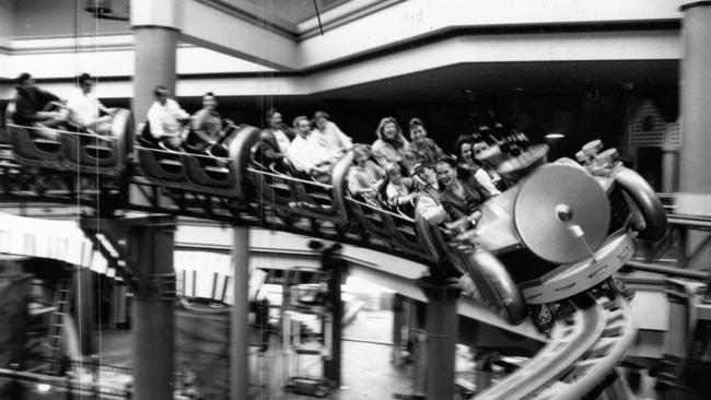 The Dazzeland rollercoaster operating in 1991. Picture: News Corp Australia 