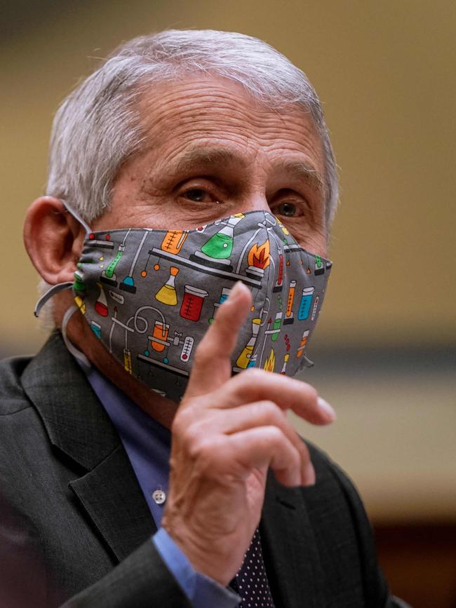 National Institute of Allergy and Infectious Diseases Director Anthony Fauci. Picture: AFP