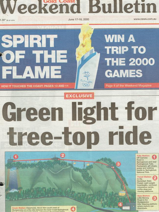 Gold Coast Bulletin front page, June 17, 2000