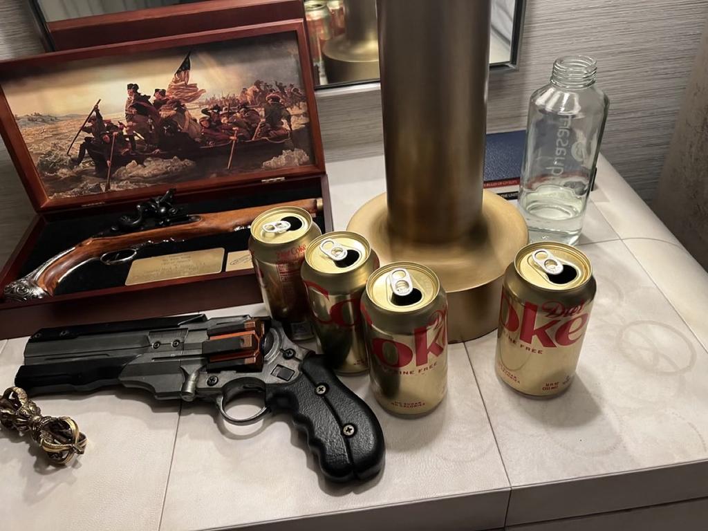 Elon Musk shared a picture of his night stand with his Twitter followers. Picture: Elon Musk Twitter