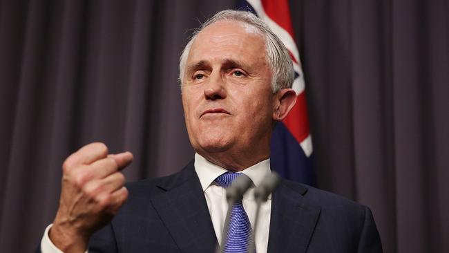 TAUS 60th Anniversary. CANBERRA, AUSTRALIA - SEPTEMBER 14:  Malcolm Turnbull speaks to the media after winning the leadership ballot at Parliament House on September 14, 2015 in Canberra, Australia. Malcolm Turnbull announced this morning he would be challenging Tony Abbott for the Liberal Party leadership.  (Photo by Stefan Postles/Getty Images)