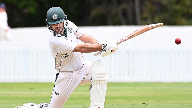 SC bowler Trent Pearce Second grade club cricket South Brisbane v Sunshine Coast. Picture, John Gass