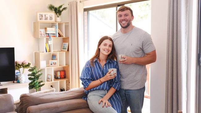 The couple who have now been engaged for two years have almost saved enough for a deposit. Picture: Rohan Kelly