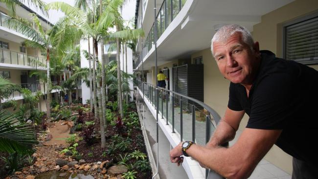 Developer Ron Grabbe at the Ocean Reach construction site on Kawana Island in 2010. Picture: Cade Mooney