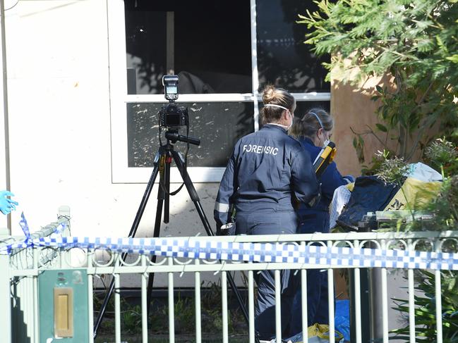 MELBOURNE, AUSTRALIA - NewsWire Photos, JULY 22, 2023. Two people have been charged with murder following a house fire in Chadstone. Forensic team at the house in Chadstone. Picture: NCA NewsWire / Josie Hayden