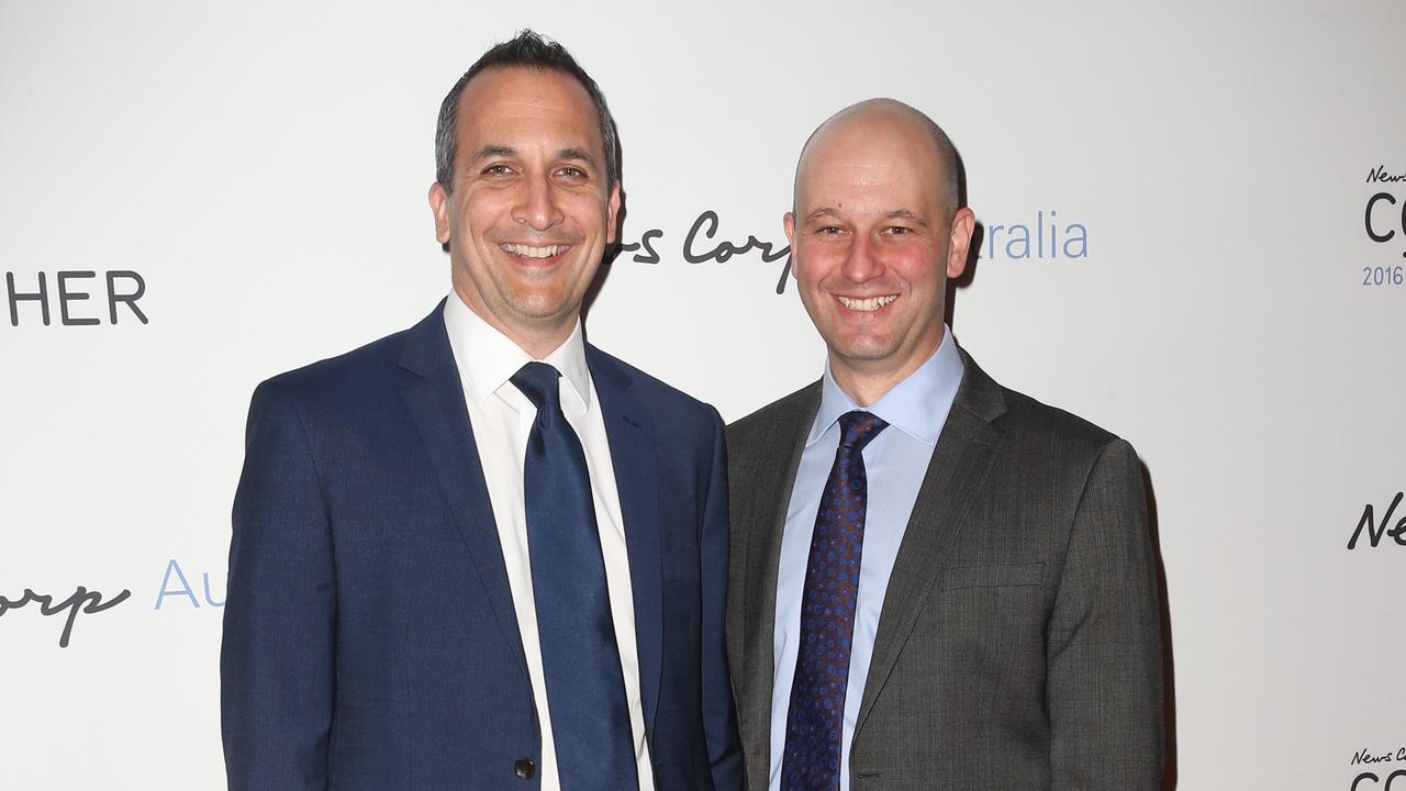 Interim NRL CEO Andrew Abdo and former CEO Todd Greenberg.