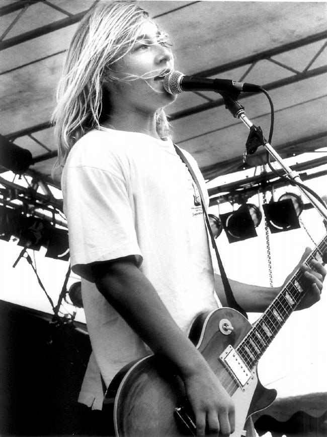 A teenage Johns performing with Silverchair. Picture: supplied