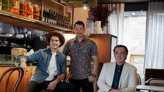 New owners of Mama Saan restaurant: From left: David Veksler, Andrew Wallace and Sam Lehain. Picture: Sarah Wilson Photography