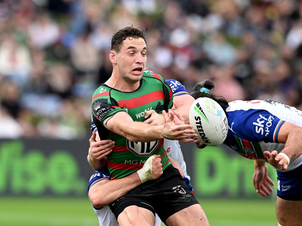 Cameron Murray played a major hand in the first three tries for the Rabbitohs. Picture: Bradley Kanaris/Getty Images