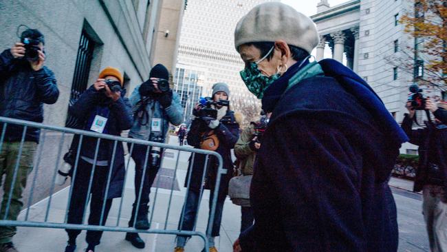 Isabel Maxwell the sister of Ghislaine Maxwell arrives at the Thurgood Marshall United States Courthouse in New York City.