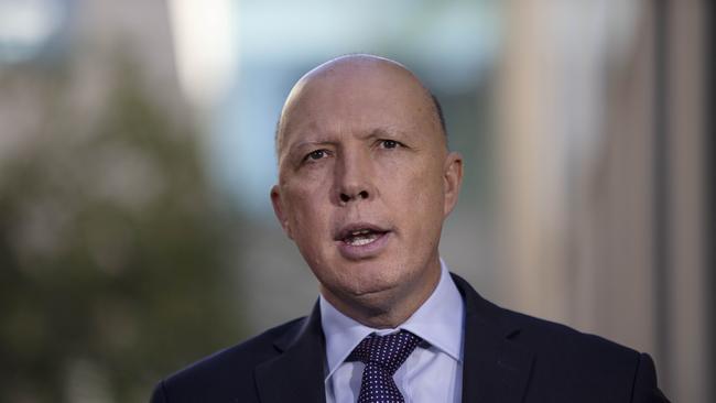 Minister for Home Affairs Peter Dutton said said the pausing of the scheme was “prudent” and did not indicate there was an ongoing threat to anyone’s super. Picture: Gary Ramage