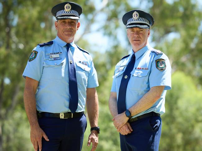 Deputy Commissioner of Regional NSW Paul Pisanos with Assistant Commissioner and Regional Commander for West Region Rod Smith.