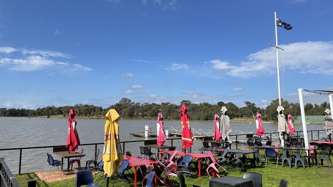 The boat club’s exisiting beer garden.