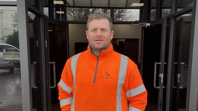 John O'Driscoll, owner, Kilmac Civil Construction, outside his business. It's the fourth time it's flooded since he signed a lease in September. Picture: Paul Brescia