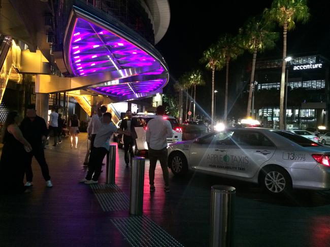 A taxi rank at The Star.