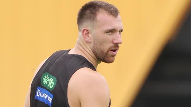 Richmond football club. Noah Balta on the field. Thursday, January 9. 2025. Picture: David Crosling