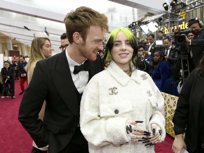 Finneas O'Connell and Billie Eilish attend the 92nd Annual Academy Awards. Picture: Kevork Djansezian/Getty Images