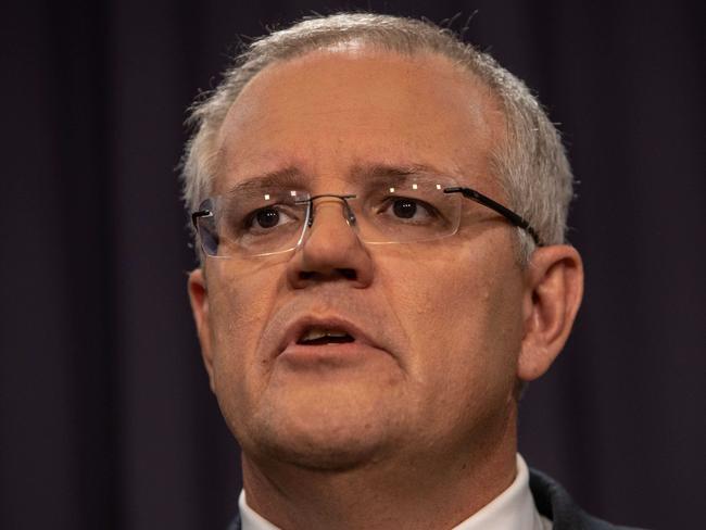 Prime Minister Scott Morrison speaks to the media during a press conference at Parliament House in Canberra, Wednesday, March 20, 2019. The federal government has announced $71 million towards social cohesion programs, such as community language classes and religious tolerance education. (AAP Image/Andrew Taylor) NO ARCHIVING