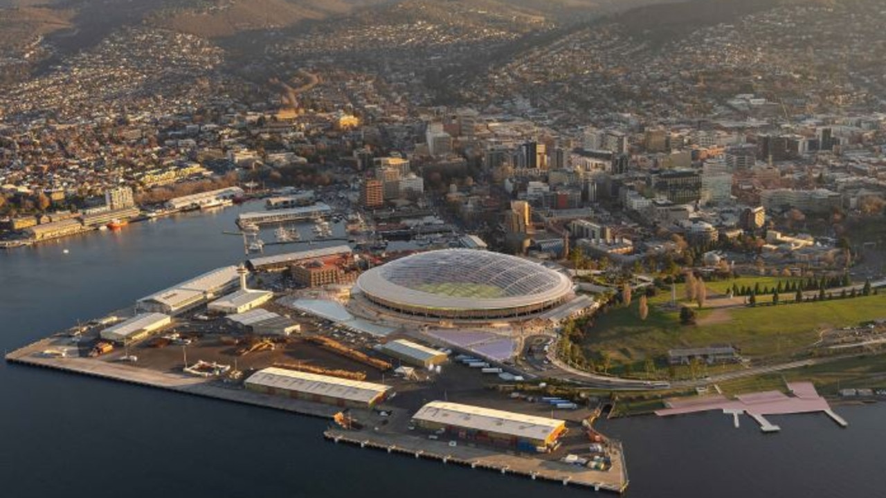 Hobart's proposed AFL stadium at Macquarie Point. Picture: Macquarie Point Development Corporation