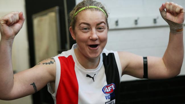 St Kilda Sharks player Penny Cula-Reid played her150th game on Sunday.