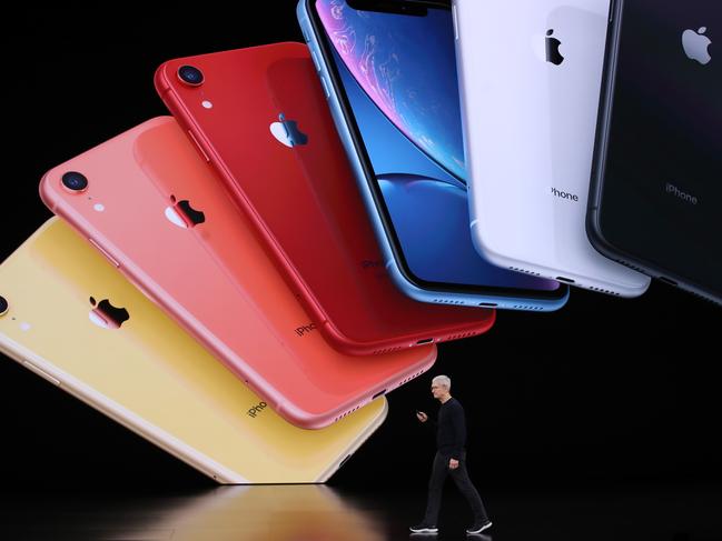 CUPERTINO, CALIFORNIA - SEPTEMBER 10: Apple CEO Tim Cook announces the new iPhone 11 as he delivers the keynote address during a special event on September 10, 2019 in the Steve Jobs Theater on Apple's Cupertino, California campus. Apple unveiled new products during the event.   Justin Sullivan/Getty Images/AFP == FOR NEWSPAPERS, INTERNET, TELCOS & TELEVISION USE ONLY ==