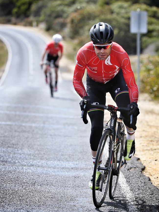 ...until Cadel turned on the afterburners. Picture: Michael Klein