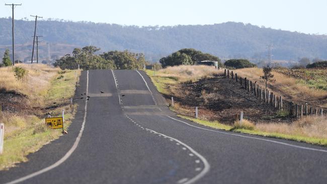 The Bunya Highway near Kumbia where the fatal crash occurred. Picture: Annette Dew