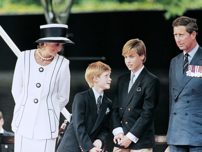 Harry, as a child with his parents and brother in 1995, says he is not turning his back on the UK. Picture: AFP