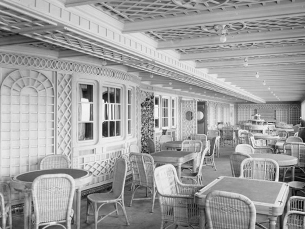 Inside one of the Titanic’s stunning passenger areas. Picture: Bluestarline.com.au