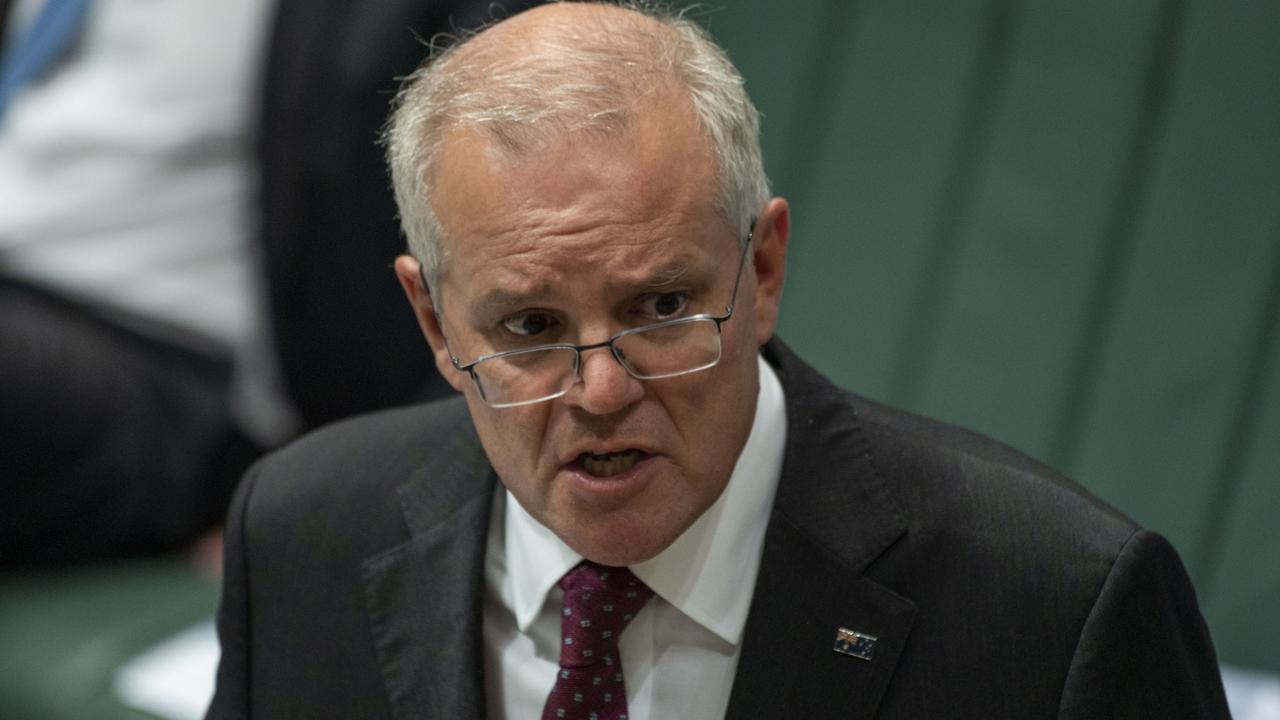 Scott Morrison has been accused of carefully stage-managing his visit to flood-affected areas in NSW to exclude the media from certain visits. Picture: NCA NewsWire/Martin Ollman