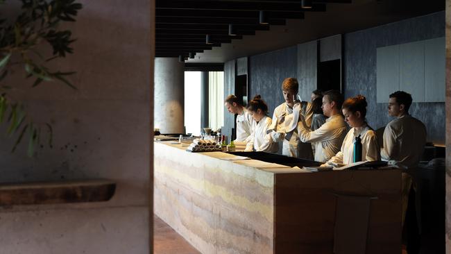 Chefs at work at the Noma Australia popup at Barangaroo, Sydney. Picture: Jason Loucas.