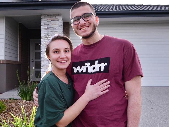 Patricia Kurasik, 24, and her fiance Alex Groza, 27, have recently bought their first home. Picture: Nicki Connolly