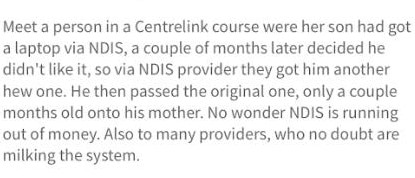 A reader shared her encounter with a woman at Centrelink.