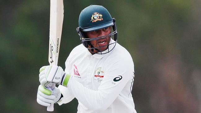 Usman Khawaja bats during day three of  Australia's inter-squad match at Marrara in August, 2017 in Darwin. Picture: Michael Dodge/Getty Images).