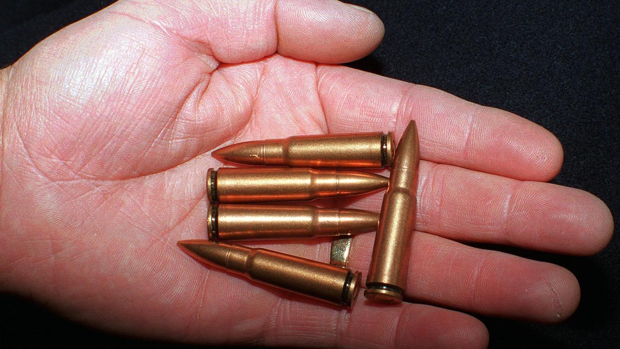 The 7.62 size rounds for one of the semiautomatic weapons used by gunman Martin Bryant